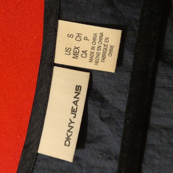 DKNY dress top with ruffle sleeves, Black - Picture 2 of 4